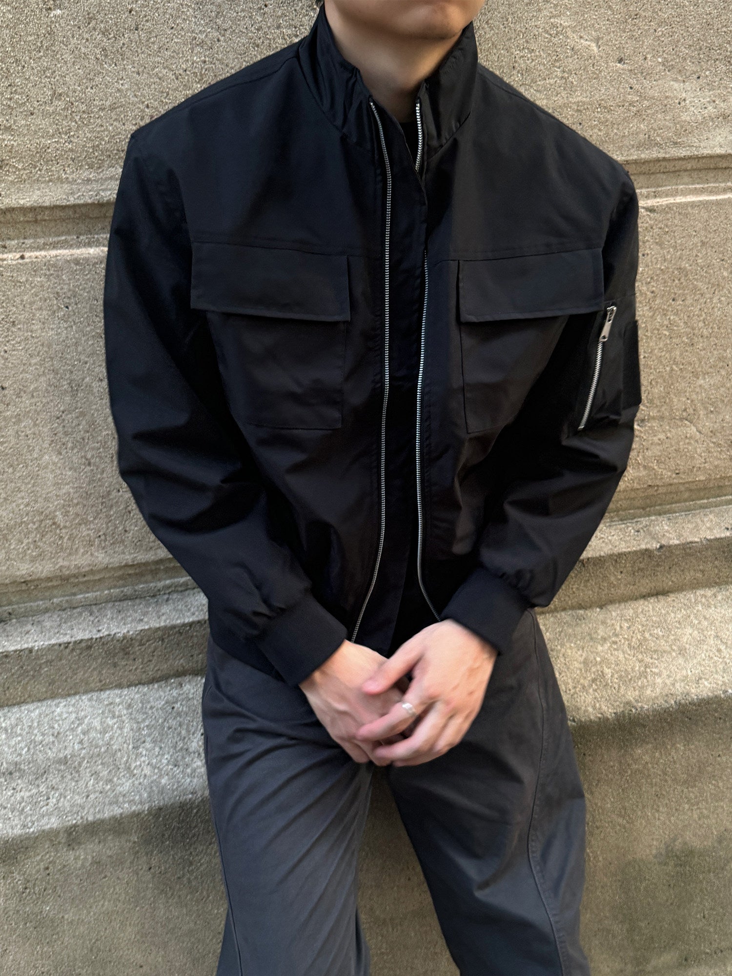 STREETWEAR OVERSIZED BOMBER JACKET EHW5056