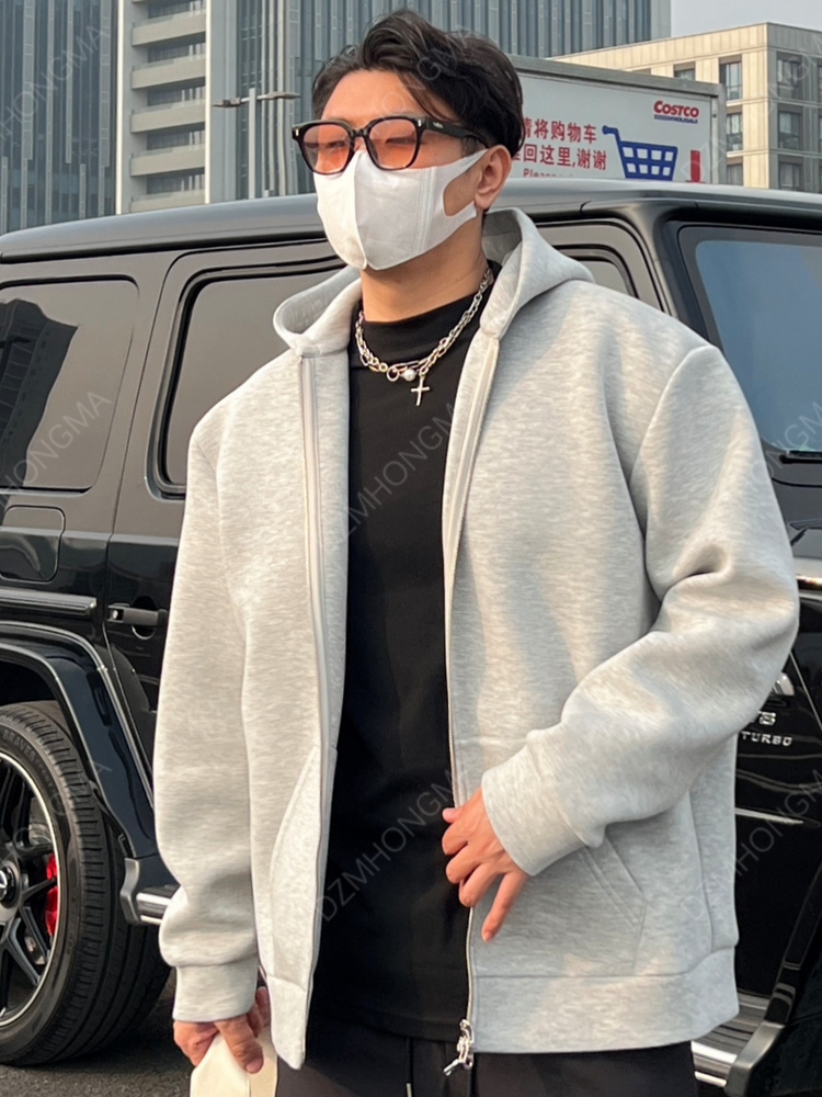 CLEANFIT AMERICAN-STYLE HOODED CARDIGAN SWEATSHIRT EHW5043