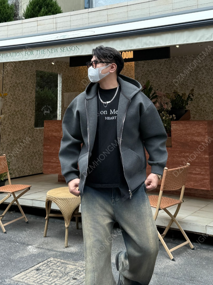 CLEANFIT AMERICAN-STYLE HOODED CARDIGAN SWEATSHIRT EHW5043