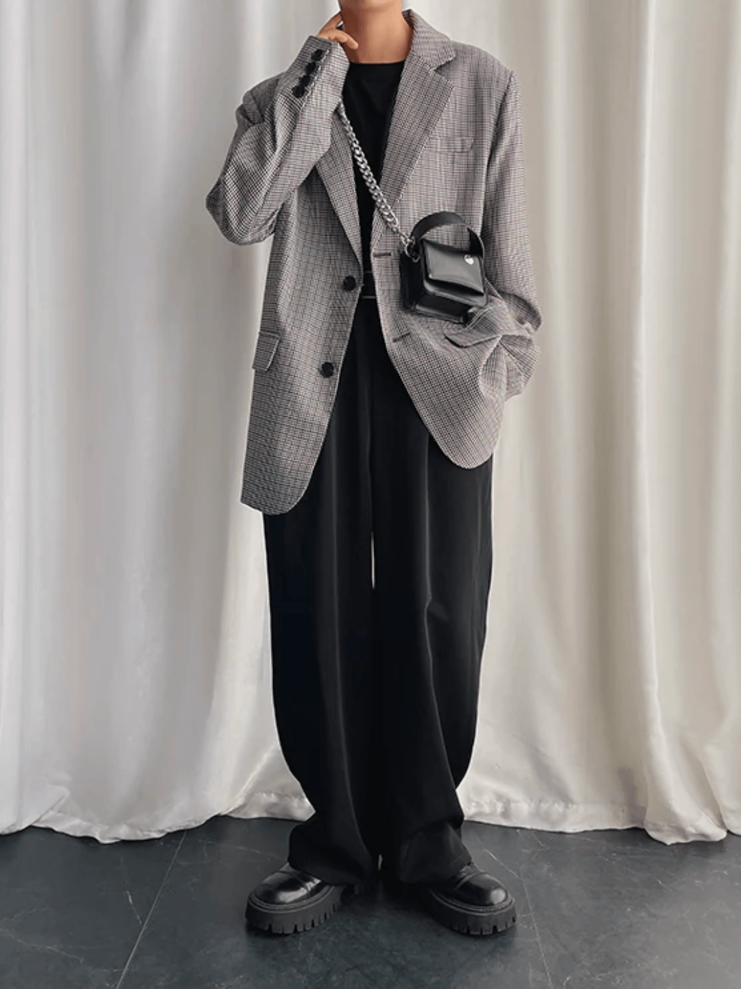 Chain small leather bag st1528