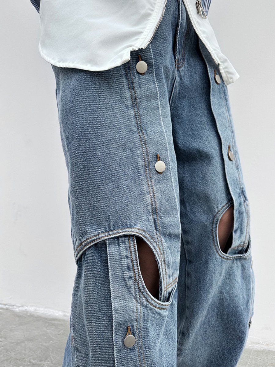 스트레이트 와이드 레그 진 nst2355