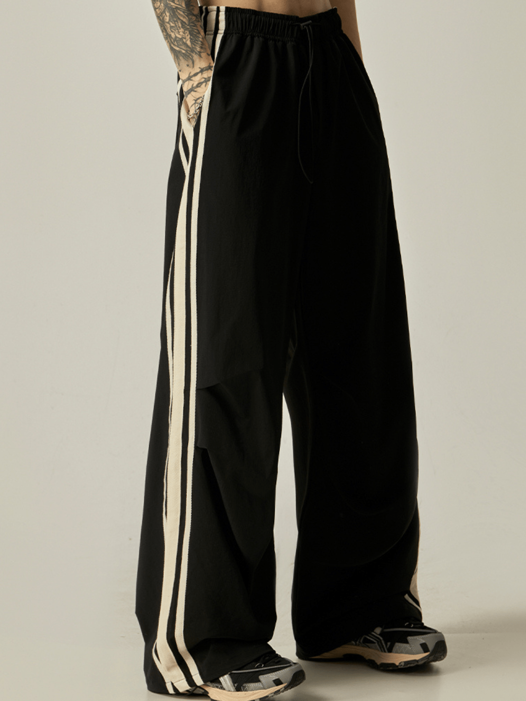 Striped loose wide-leg casual pants st2237