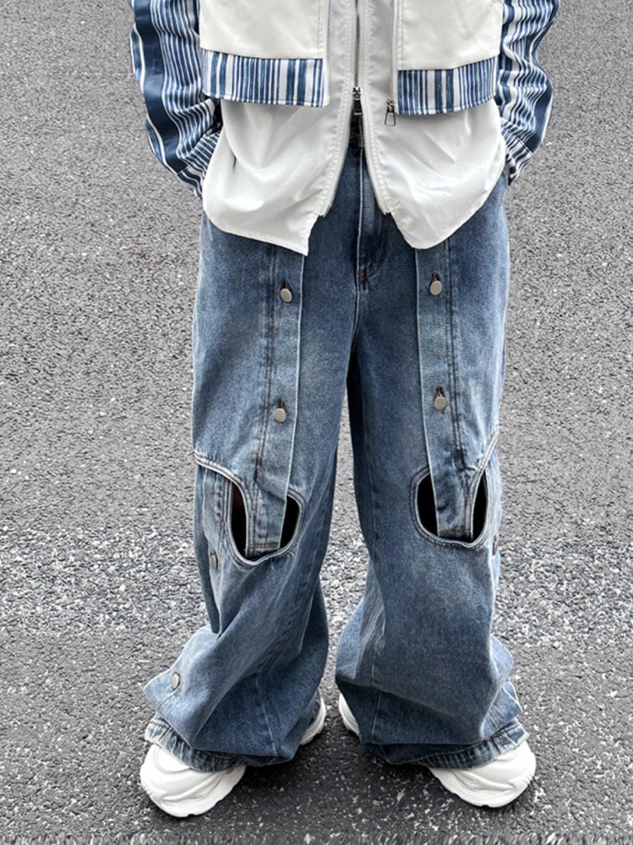 스트레이트 와이드 레그 진 nst2355