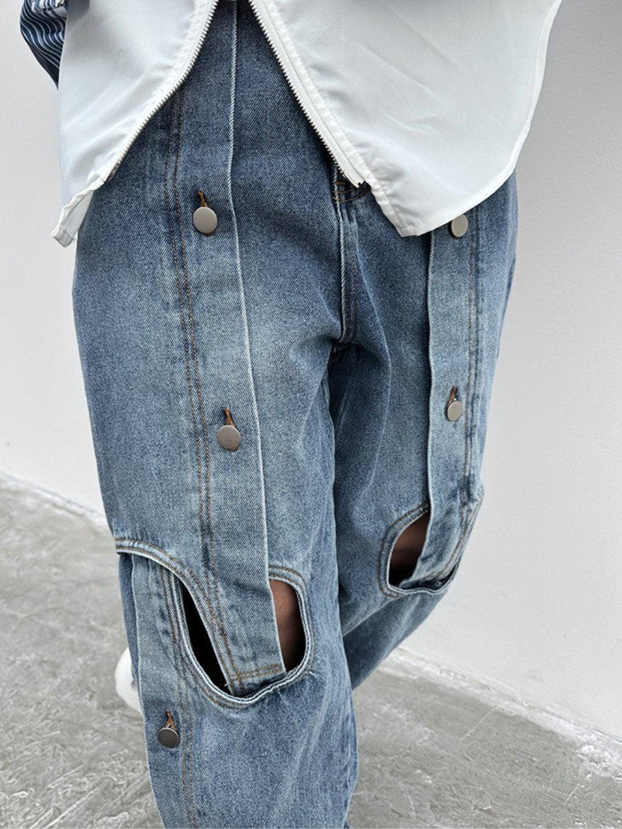 스트레이트 와이드 레그 진 nst2355