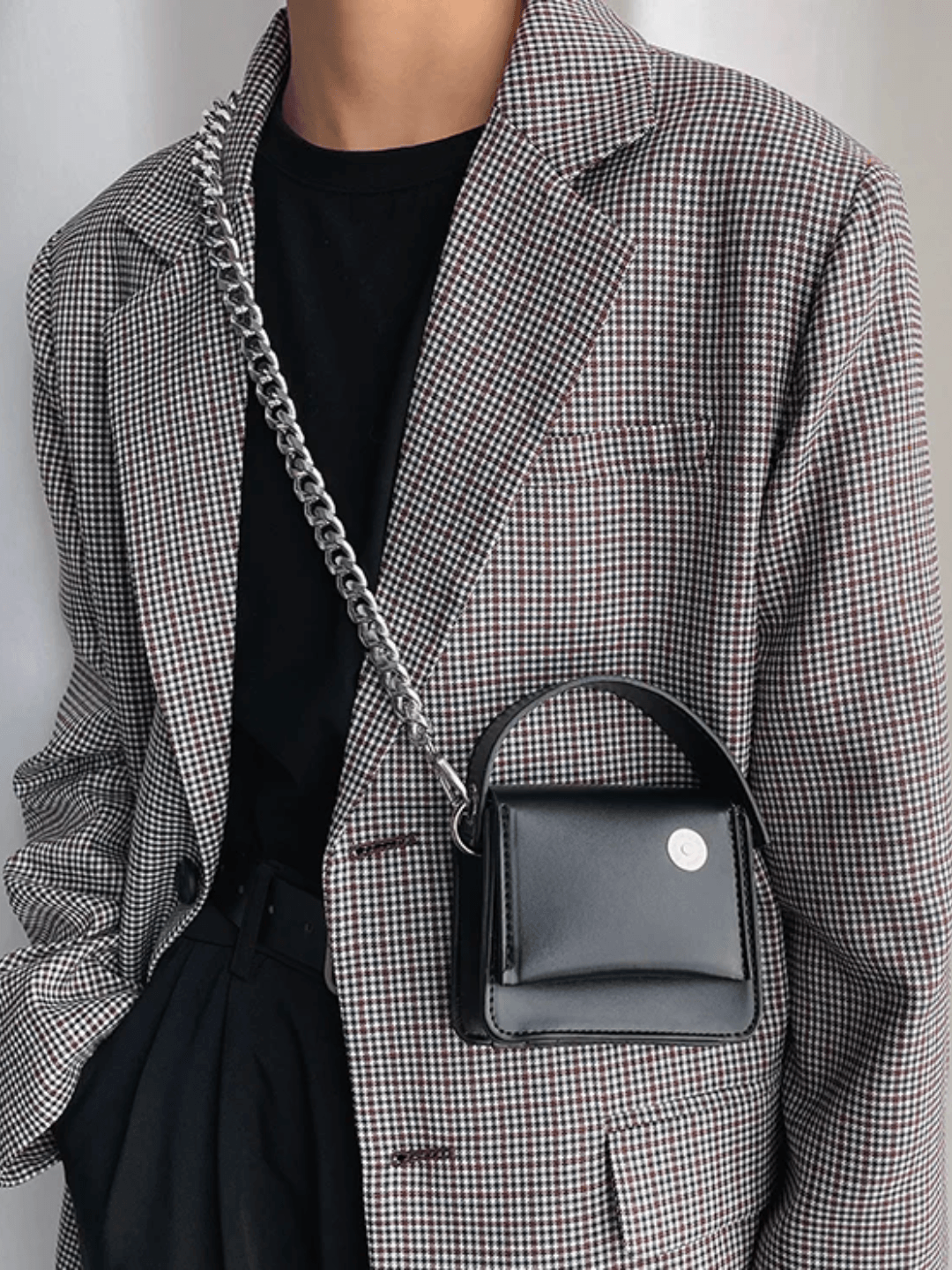 Chain small leather bag st1528