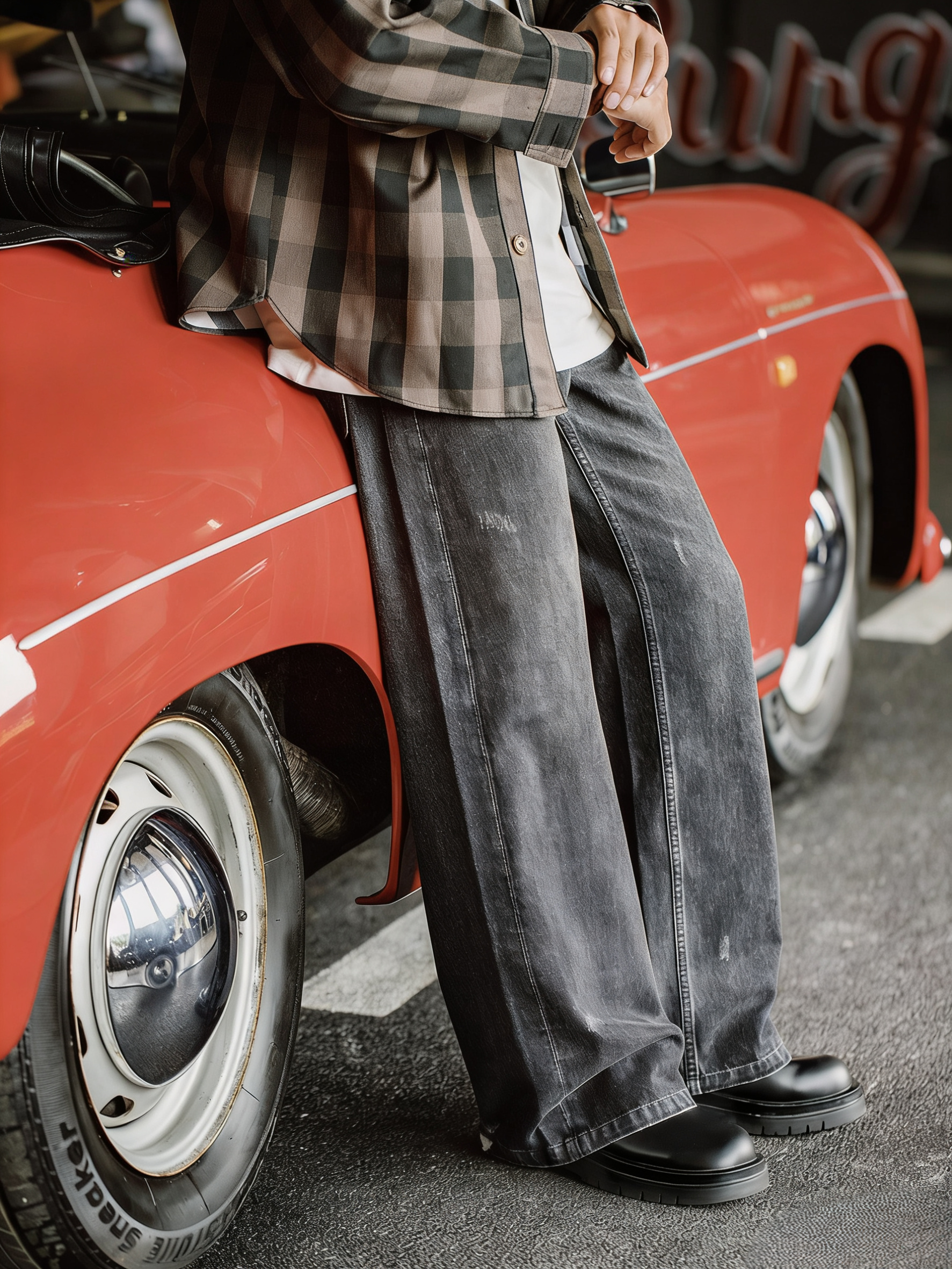 TOP-GRAIN LEATHER ROUND TOE PLATFORM DERBY SHOES EHX6001