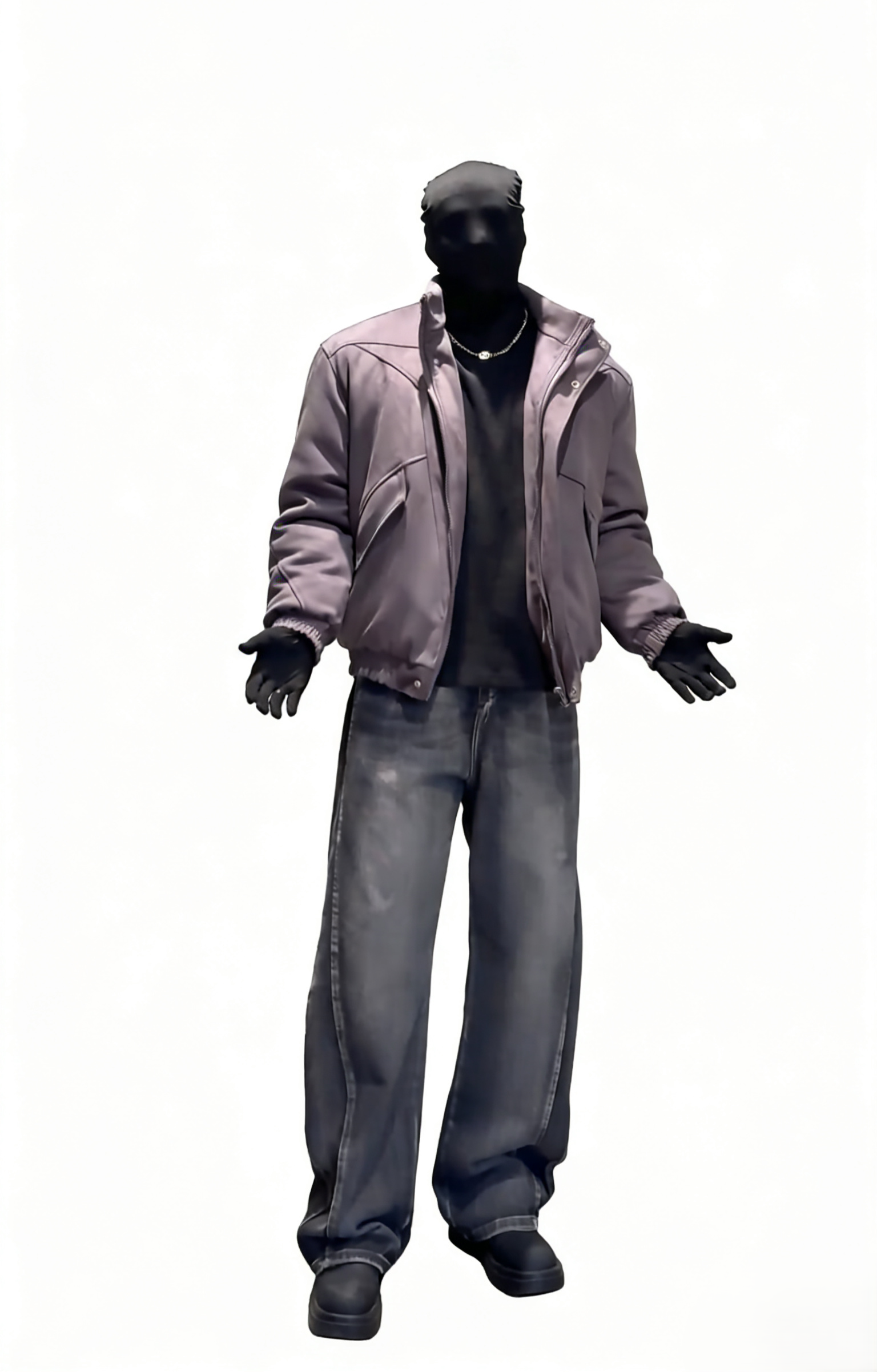 Suede Stand Collar Bomber Jacket Men's Casual Winter Coat EHW5037