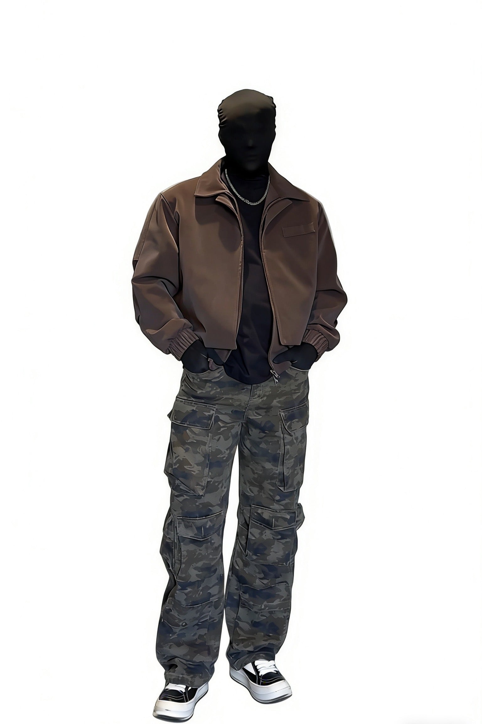 AMERICAN-STYLE PATCHWORK FAUX LEATHER JACKET MEN OVERSIZED STREETWEAR EHW5038