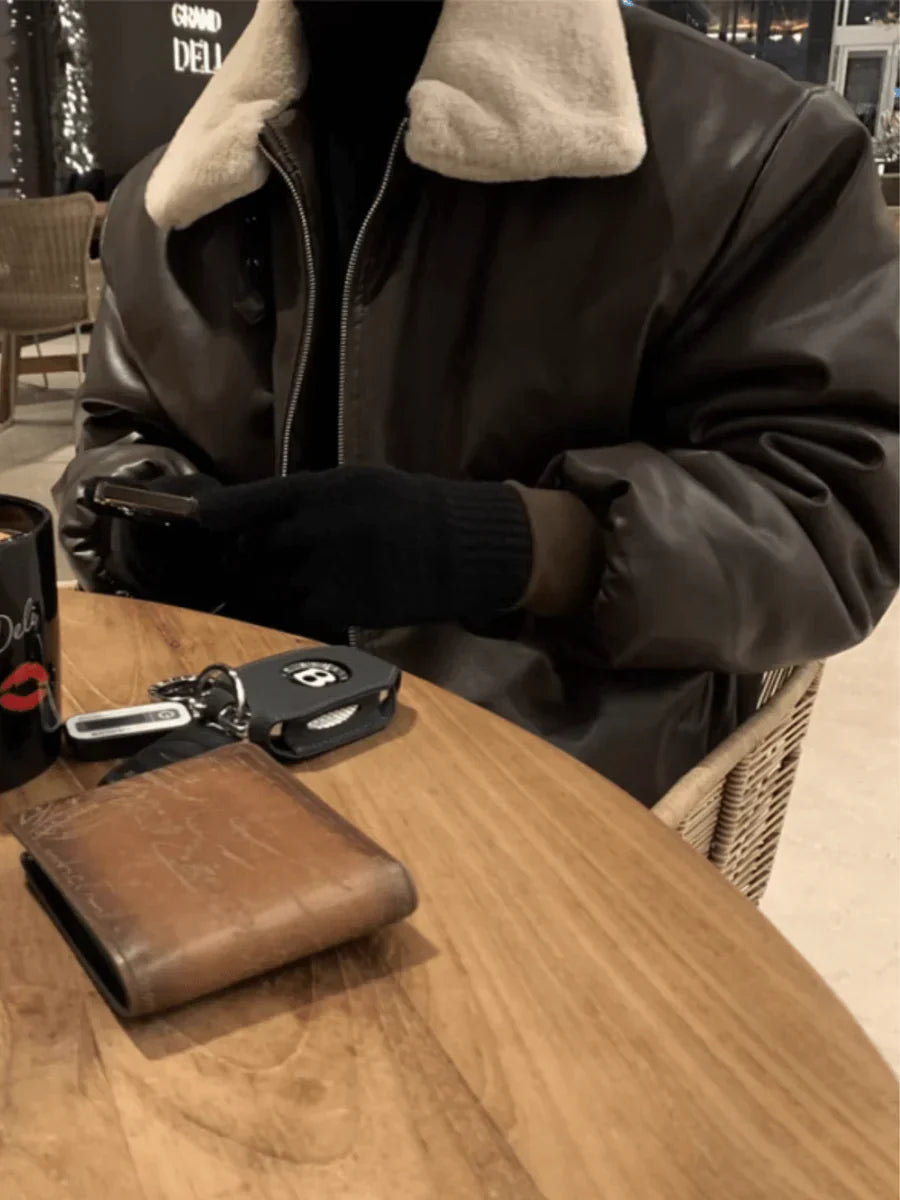 KOREAN LAMB WOOL COTTON COAT JACKET ST1053