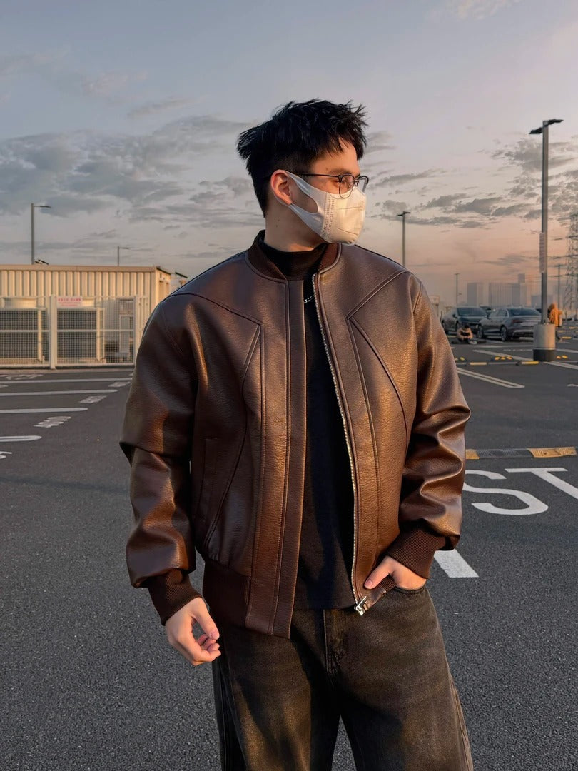 FAUX LEATHER BOMBER JACKET EHW5053