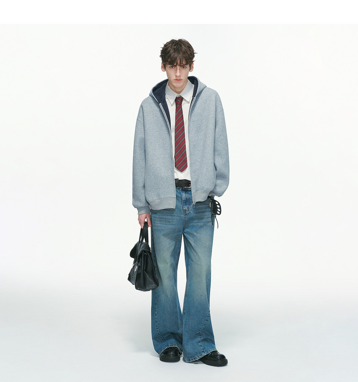 CONTRAST HOOD ZIP-UP JACKET EHW5047