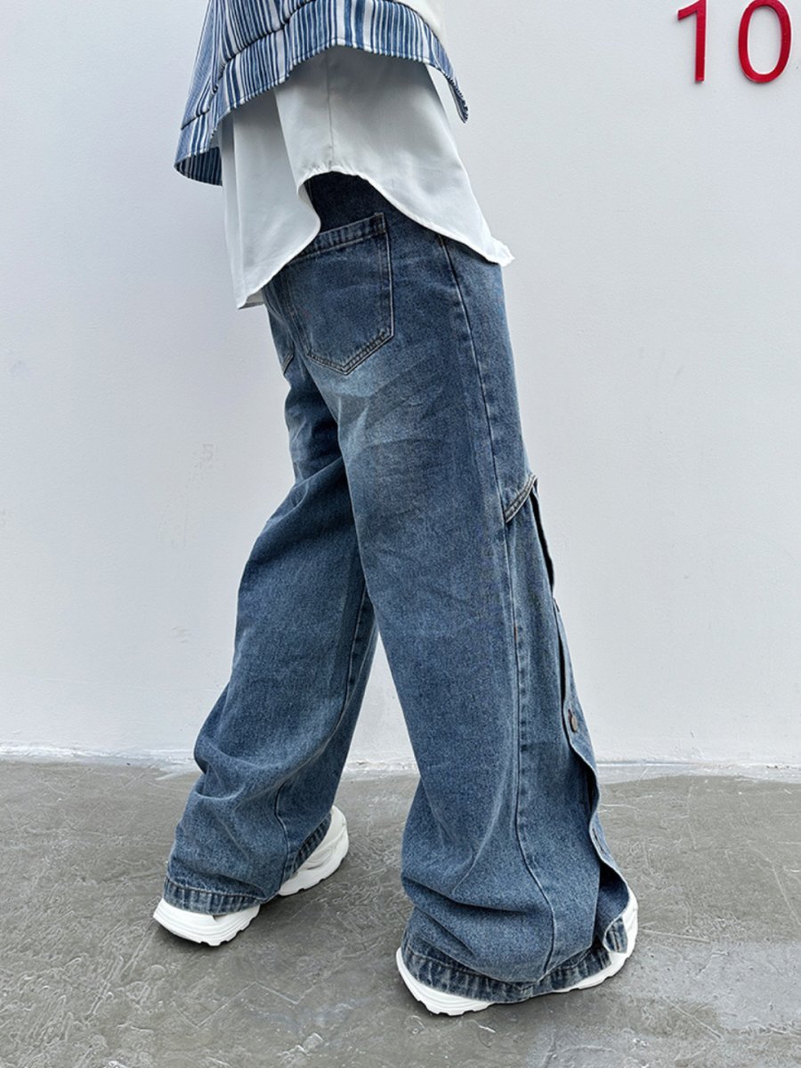 스트레이트 와이드 레그 진 nst2355