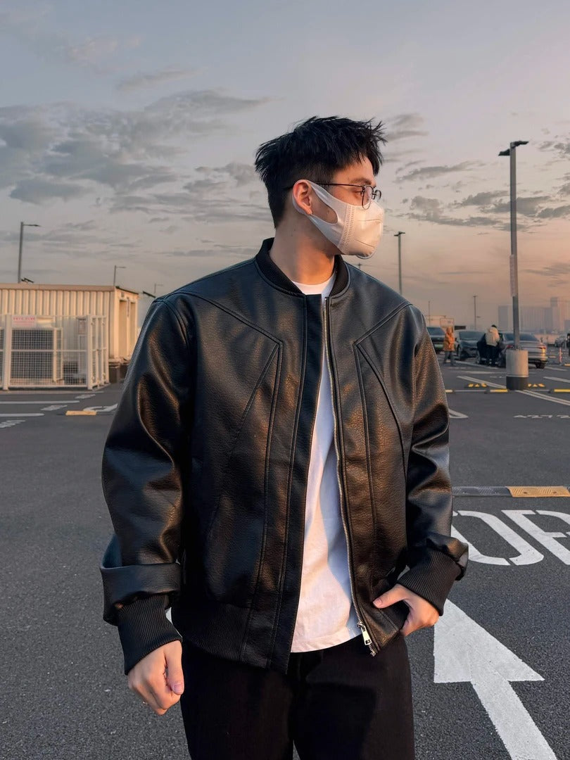 FAUX LEATHER BOMBER JACKET EHW5053