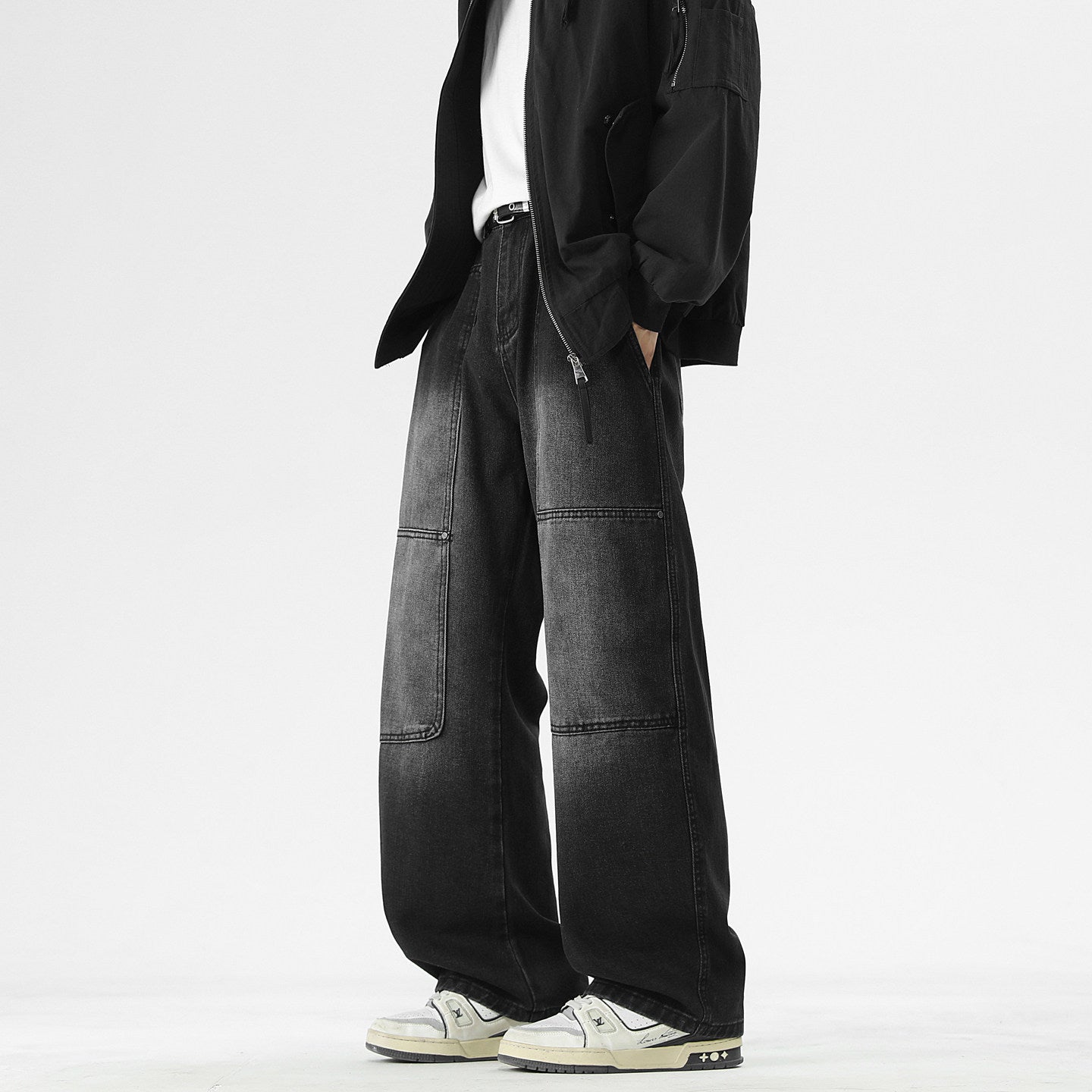 빈티지 리벳 작업용 청바지 EHK6004