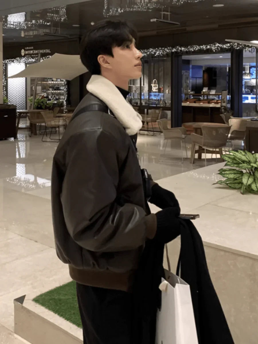 KOREAN LAMB WOOL COTTON COAT JACKET ST1053