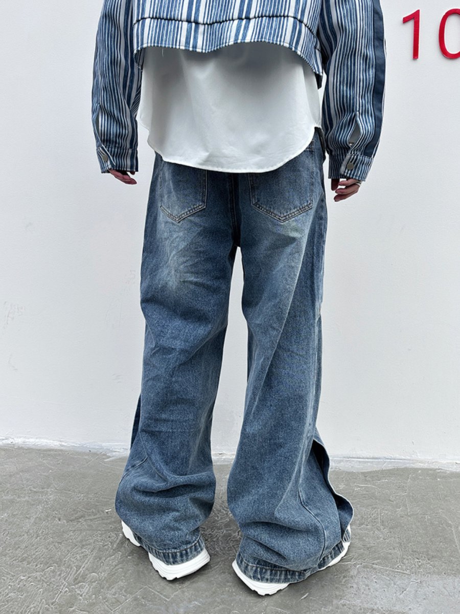 스트레이트 와이드 레그 진 nst2355