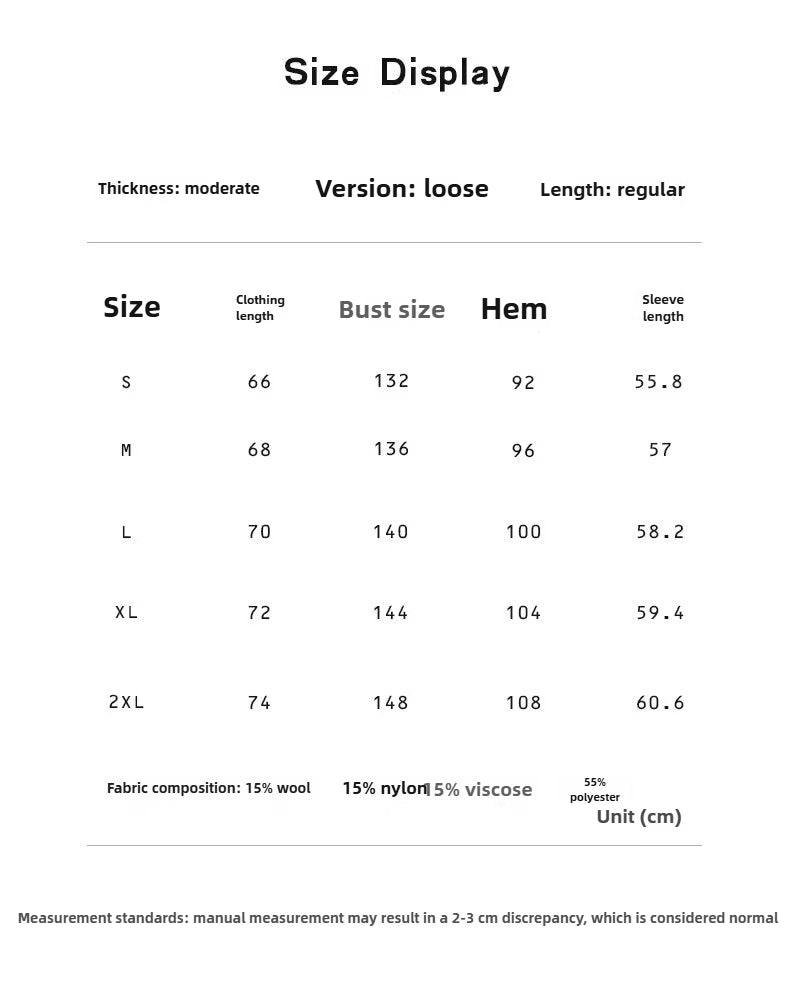 Custom-woven wool-blend woolen short silhouette loose stand-up collar fashion jacket