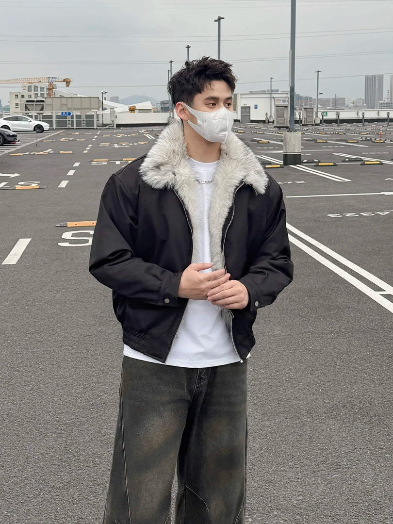 울프 킹 퍼 칼라 해링턴 재킷 EHW5002