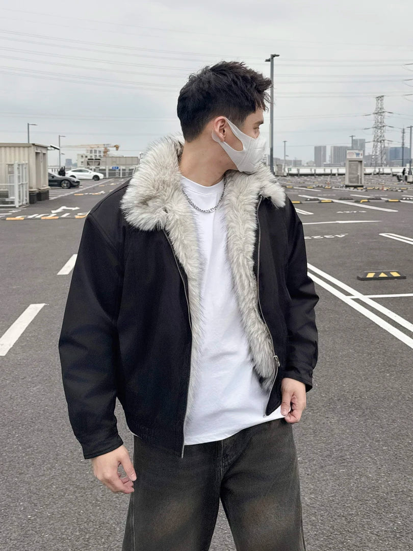 울프 킹 퍼 칼라 해링턴 재킷 EHW5002