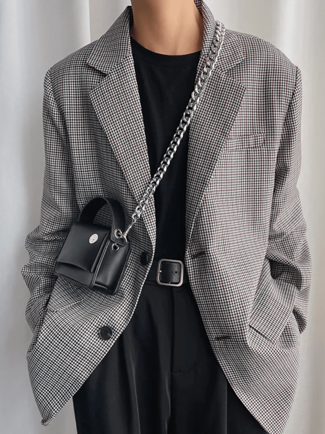 Chain small leather bag st1528