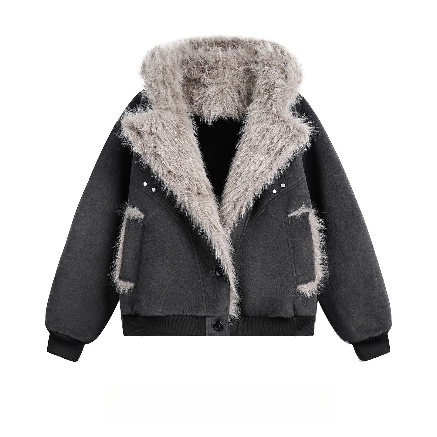 Winter American mountain carving deconstruction design warm cotton clothes men's tide brand couple thickened cotton clothes jacket