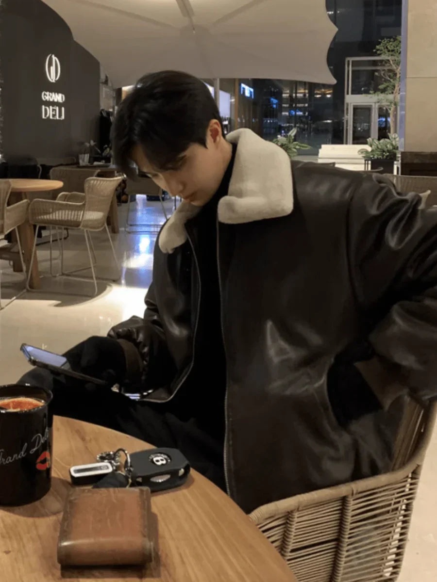 KOREAN LAMB WOOL COTTON COAT JACKET ST1053