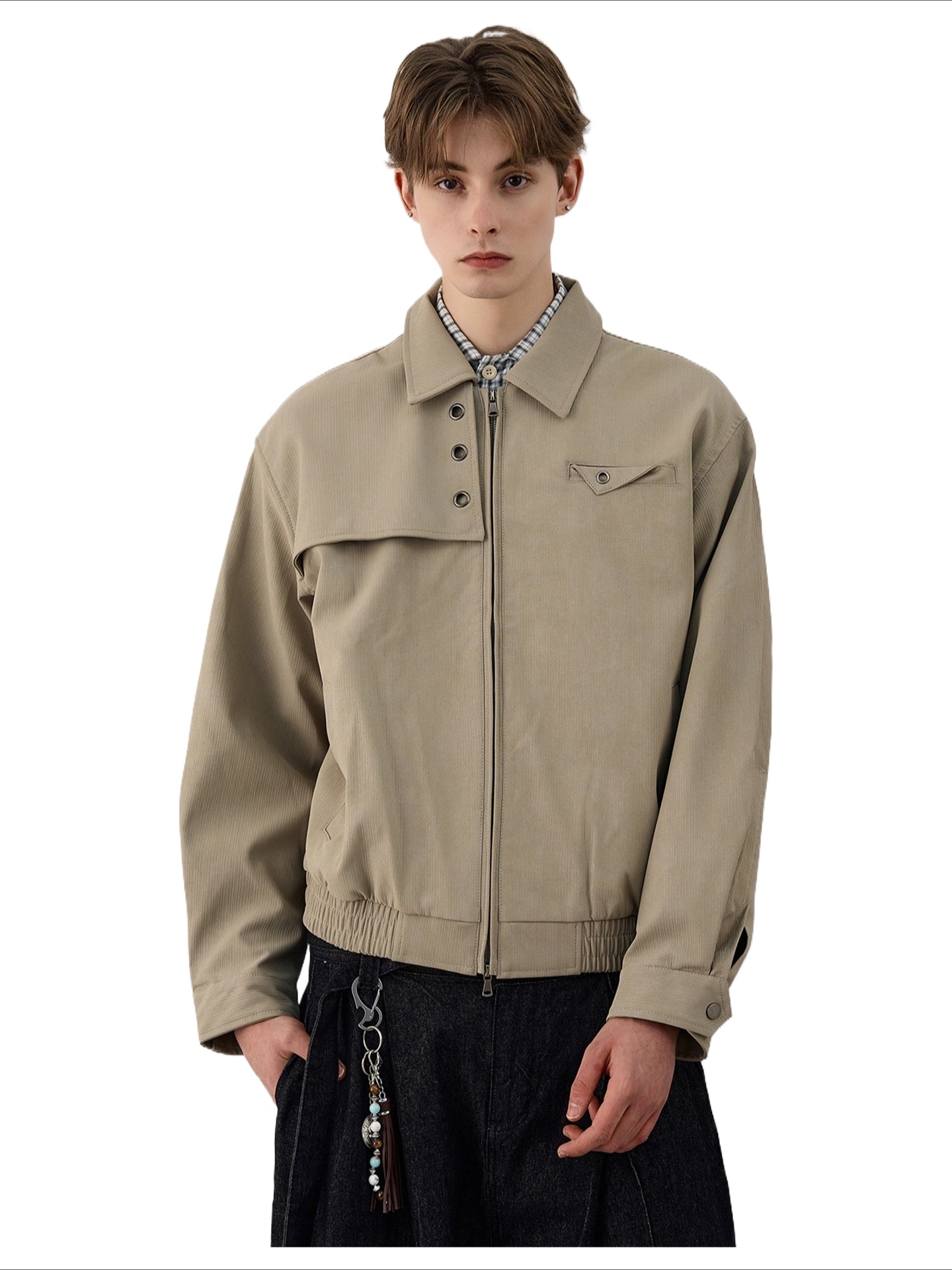 Old money style deconstructed design jacket SIN0965