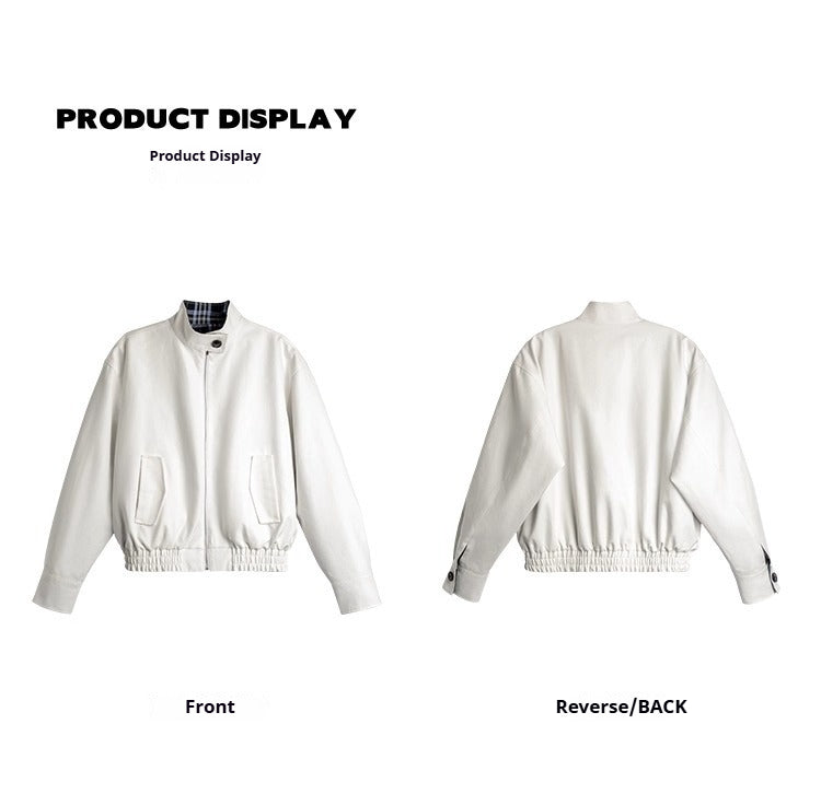 Wear more than one dress, contrasting color plaid, double-sided coat, windproof, waterproof and wide short jacket.