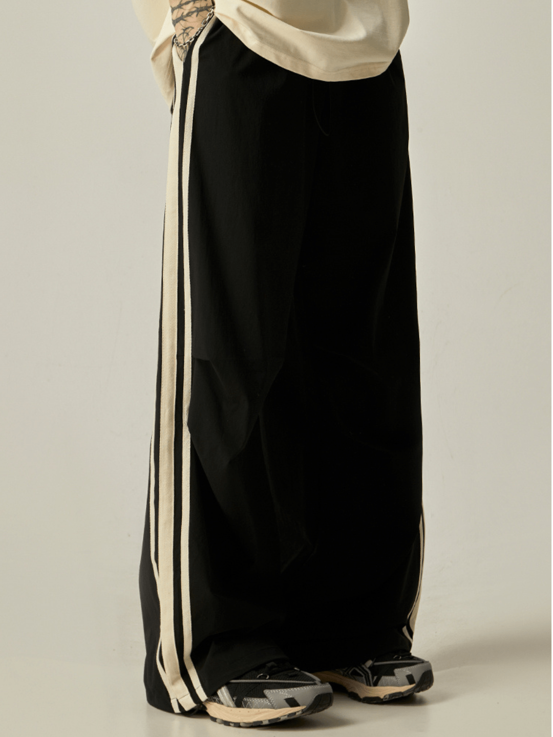 Striped loose wide-leg casual pants st2237