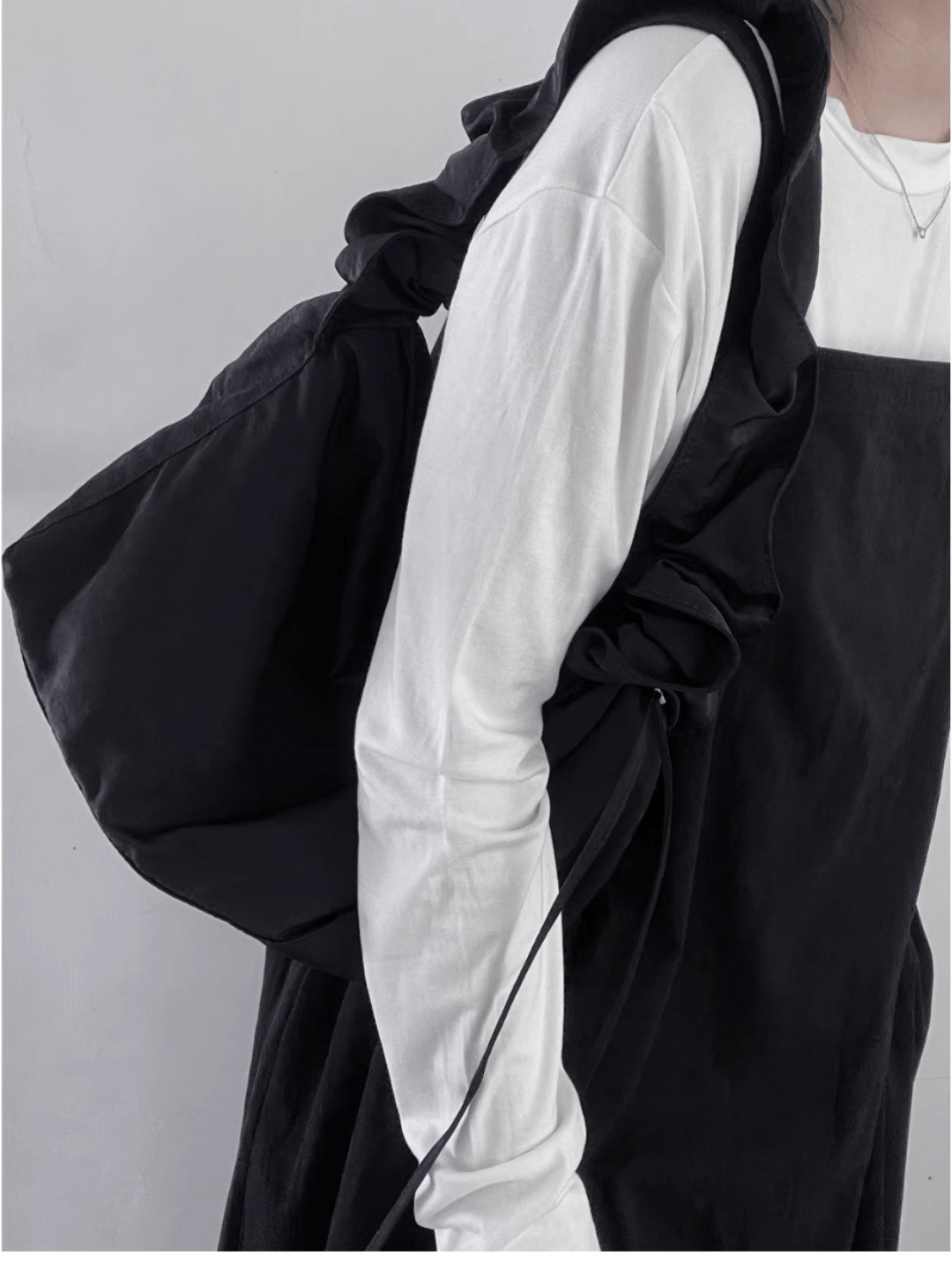 디자인 드로스트링 듀얼 유즈 숄더 크로스바디 백 st1637