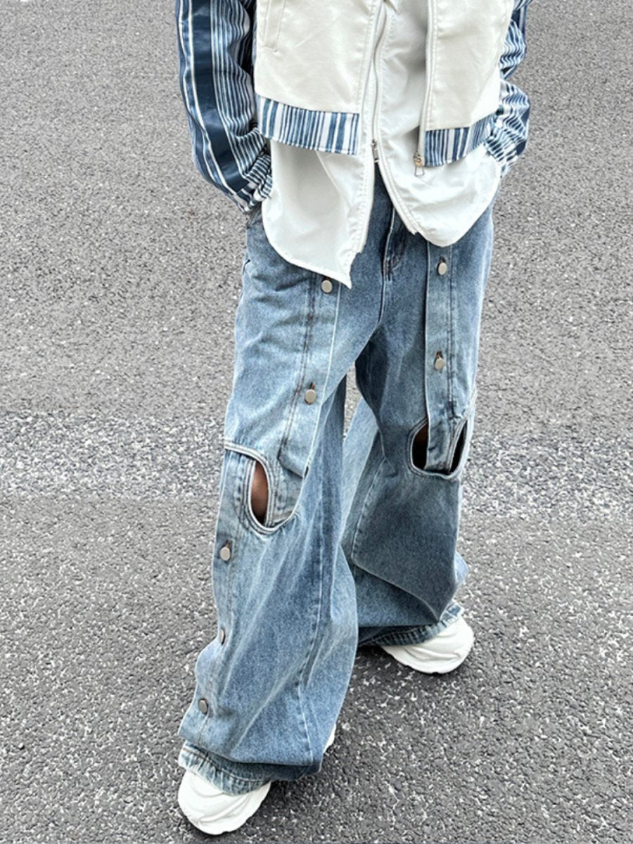 스트레이트 와이드 레그 진 nst2355