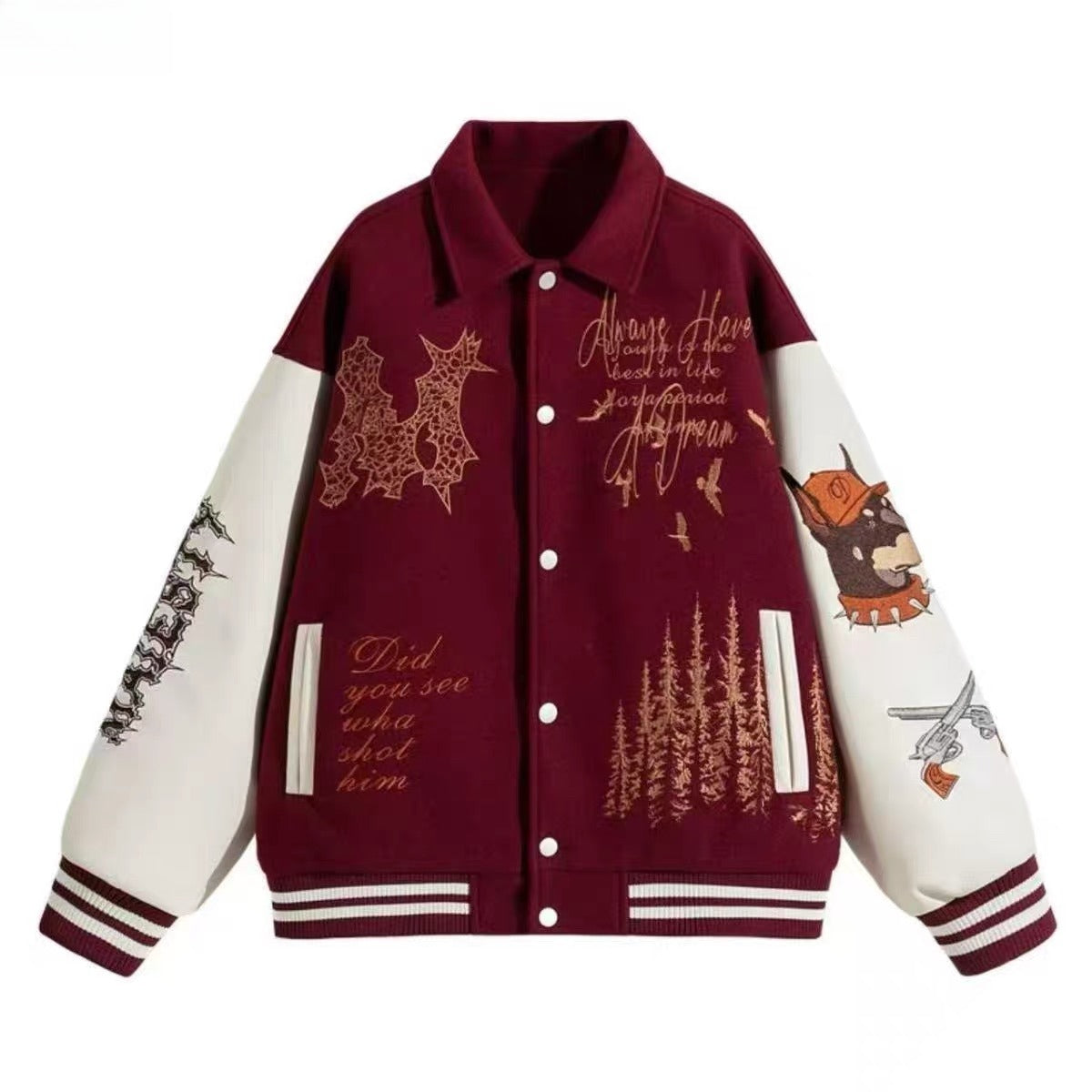 미국 중공업 자수 장식, 대비되는 색상의 접합, 남성용 트렌디한 하이 스트리트 커플 라펠 재킷