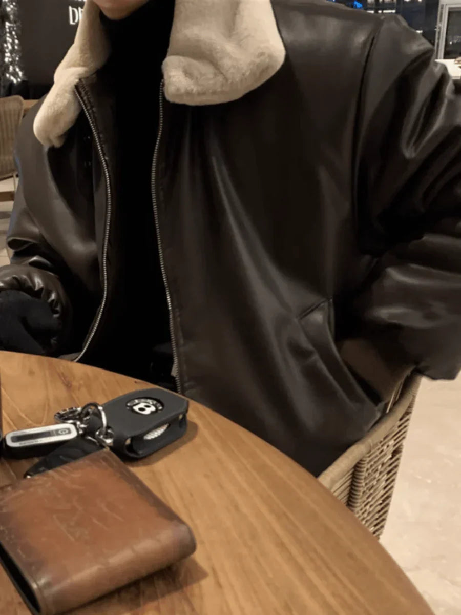 KOREAN LAMB WOOL COTTON COAT JACKET ST1053