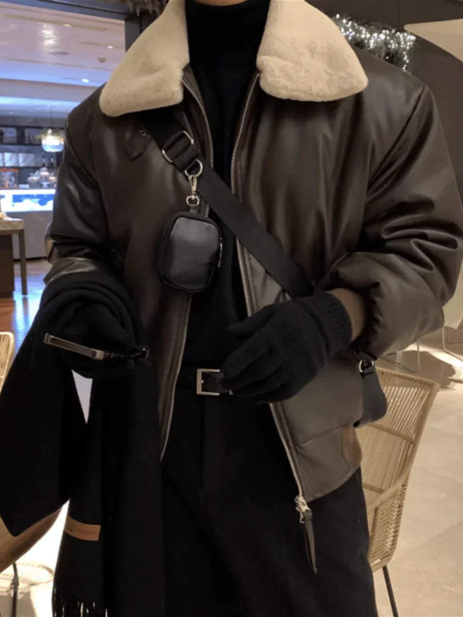 KOREAN LAMB WOOL COTTON COAT JACKET ST1053