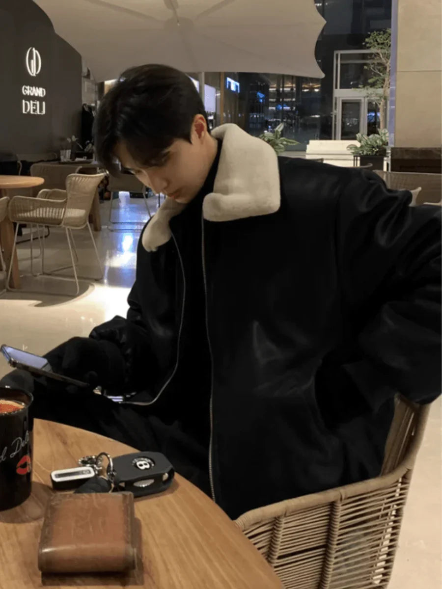 KOREAN LAMB WOOL COTTON COAT JACKET ST1053