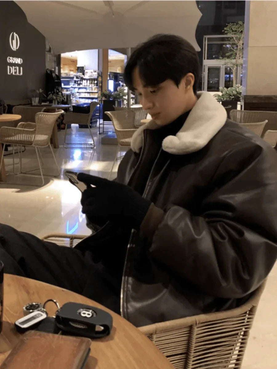 KOREAN LAMB WOOL COTTON COAT JACKET ST1053