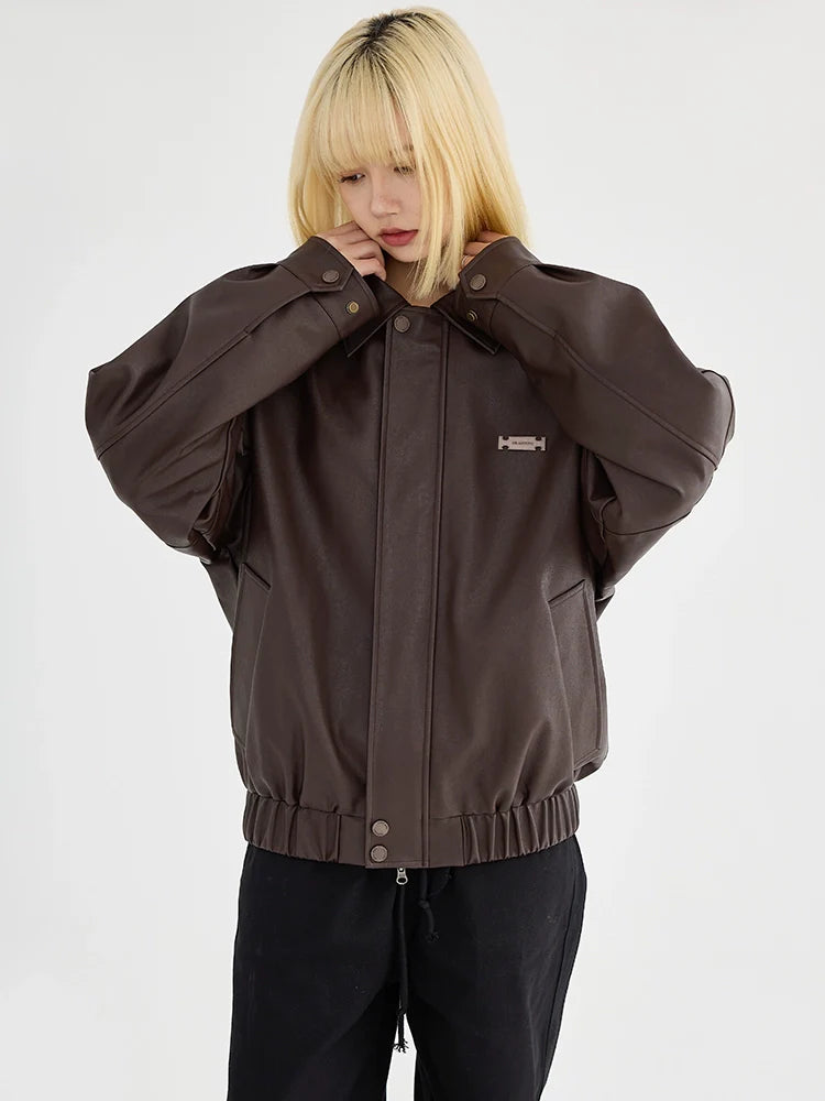 American high street retro leather jacket men's trendy brand Maillard motorcycle leather jacket