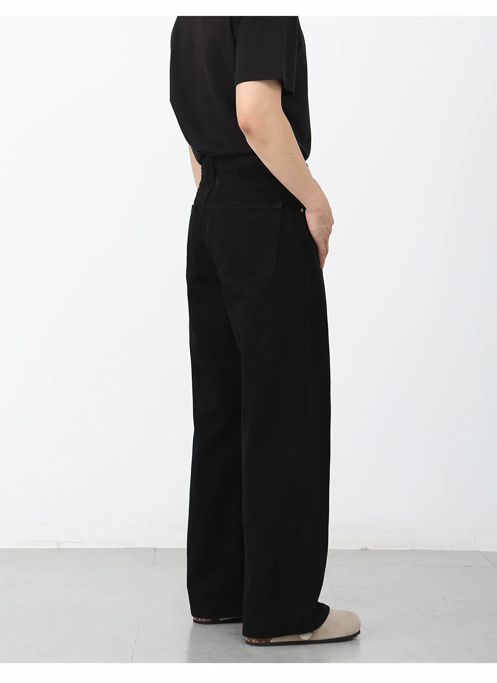 Black Jeans Men's Straight Casual Pants SIN0947