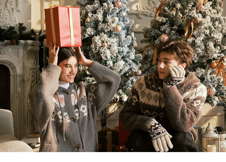 Christmas sweater couple hooded jacket SIN0997