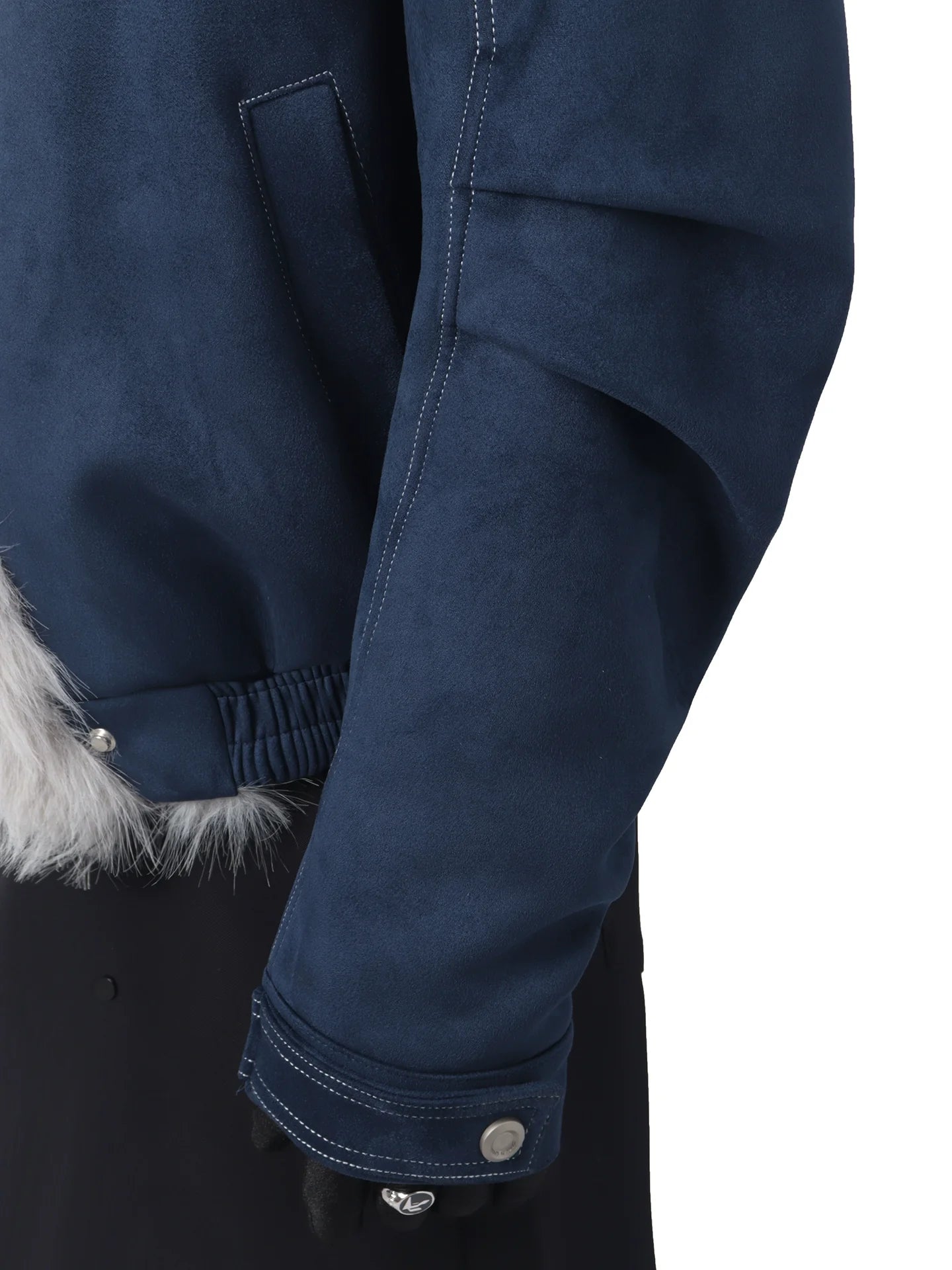 겨울 산 조각 스웨이드 두꺼운 스웨터 넥 코튼 패딩 코트 남성용 디자인 감각 인조 모피 면 의류 트렌드