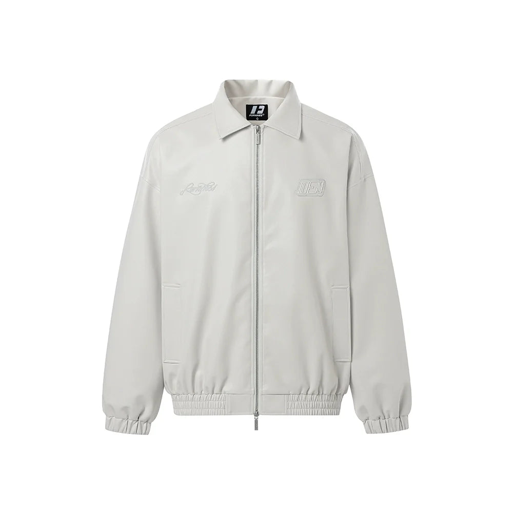 American cleanfit embossed double zipper biker jacket SIN0989