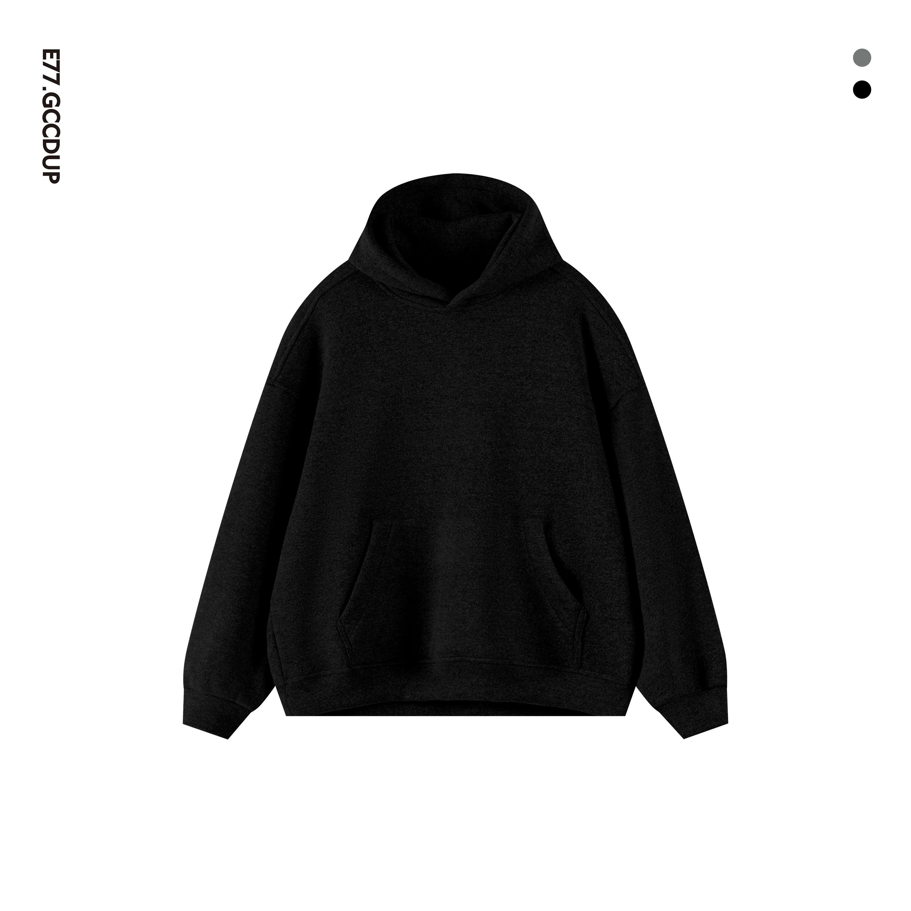 Kangaroo sweater heavy double stream spinning terry cloth stacked wear velvet kangaroo hooded sweater set