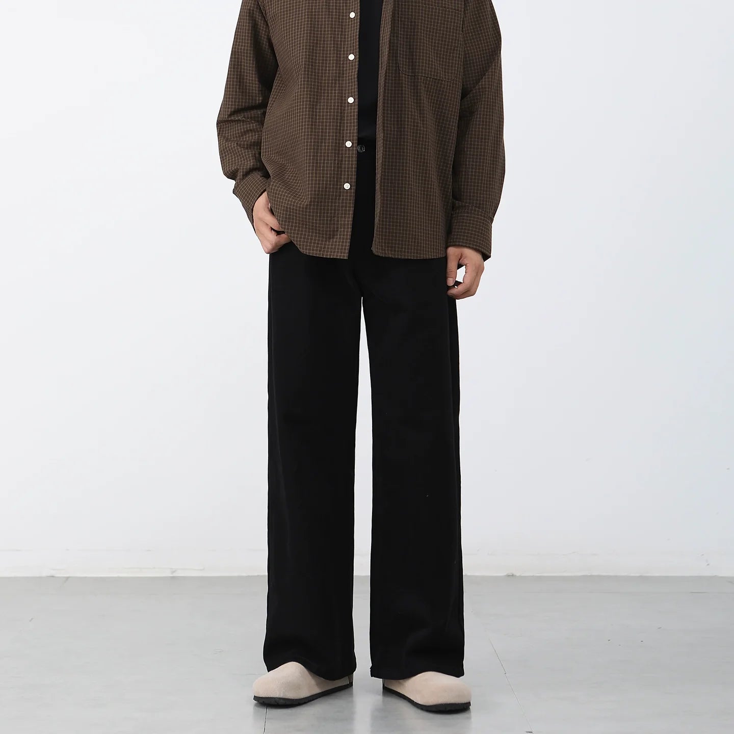 Black Jeans Men's Straight Casual Pants SIN0947