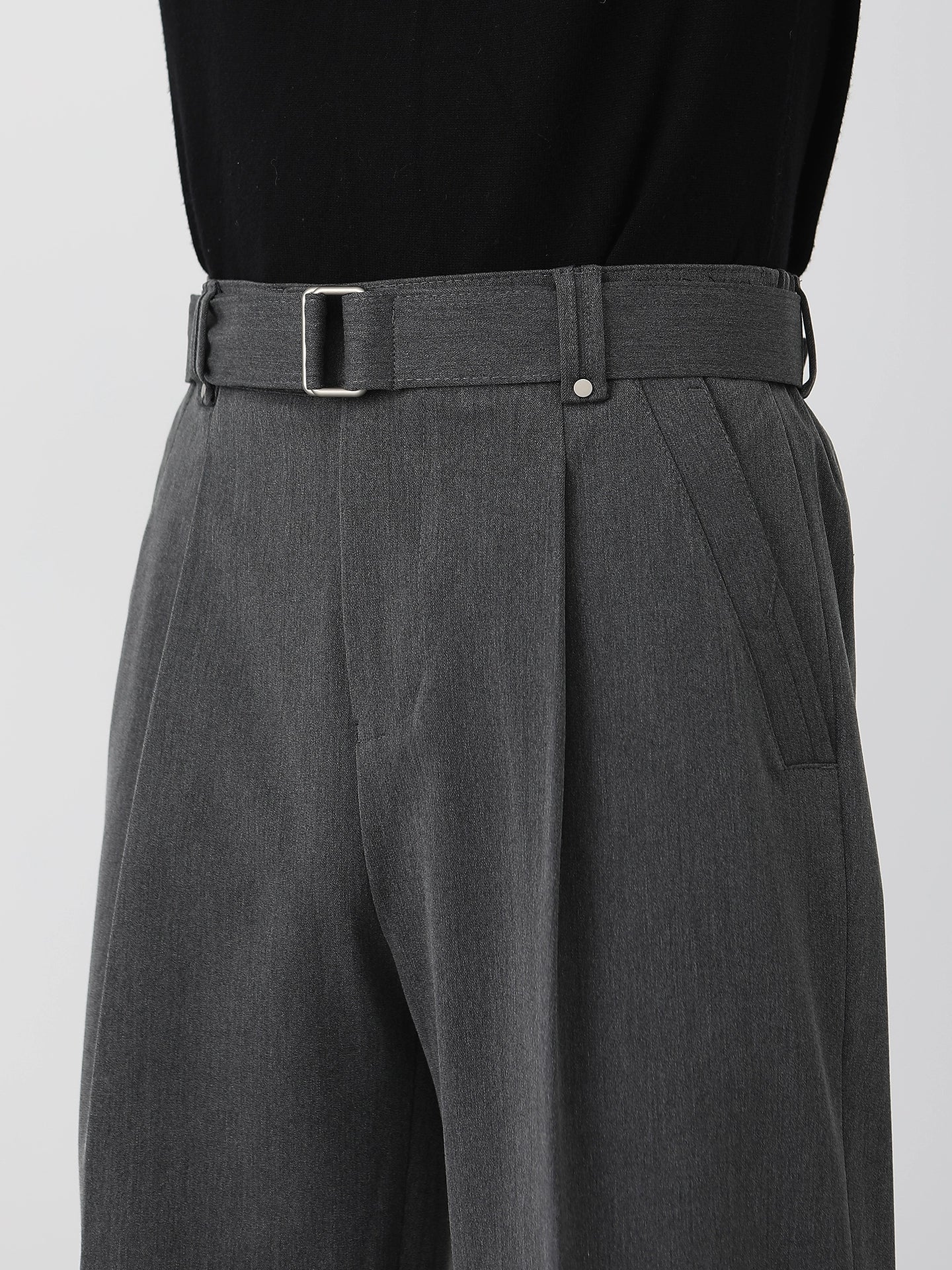 Casual pants men's straight Korean wide-leg suit pants EHK5001