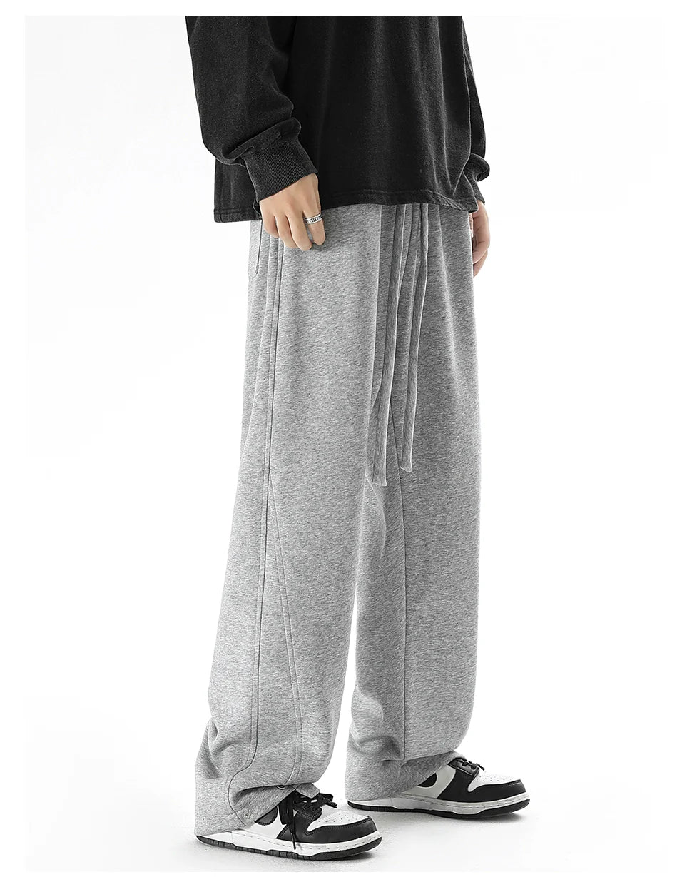 Gerade geschnittene, lockere, schwere Freizeithose SIN0982