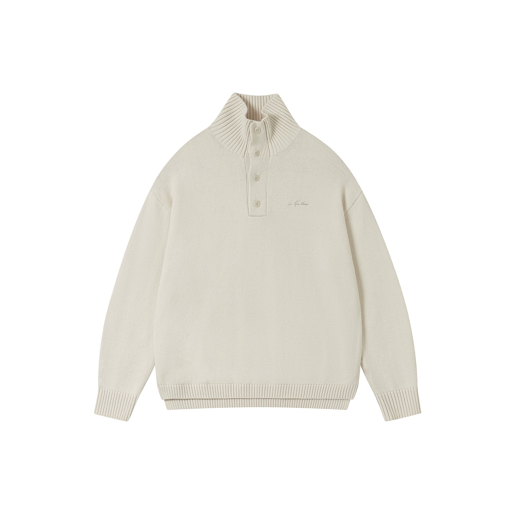 따뜻한 터틀넥 스웨터, 남성용 자수, 편안한 커플룩 SIN0801