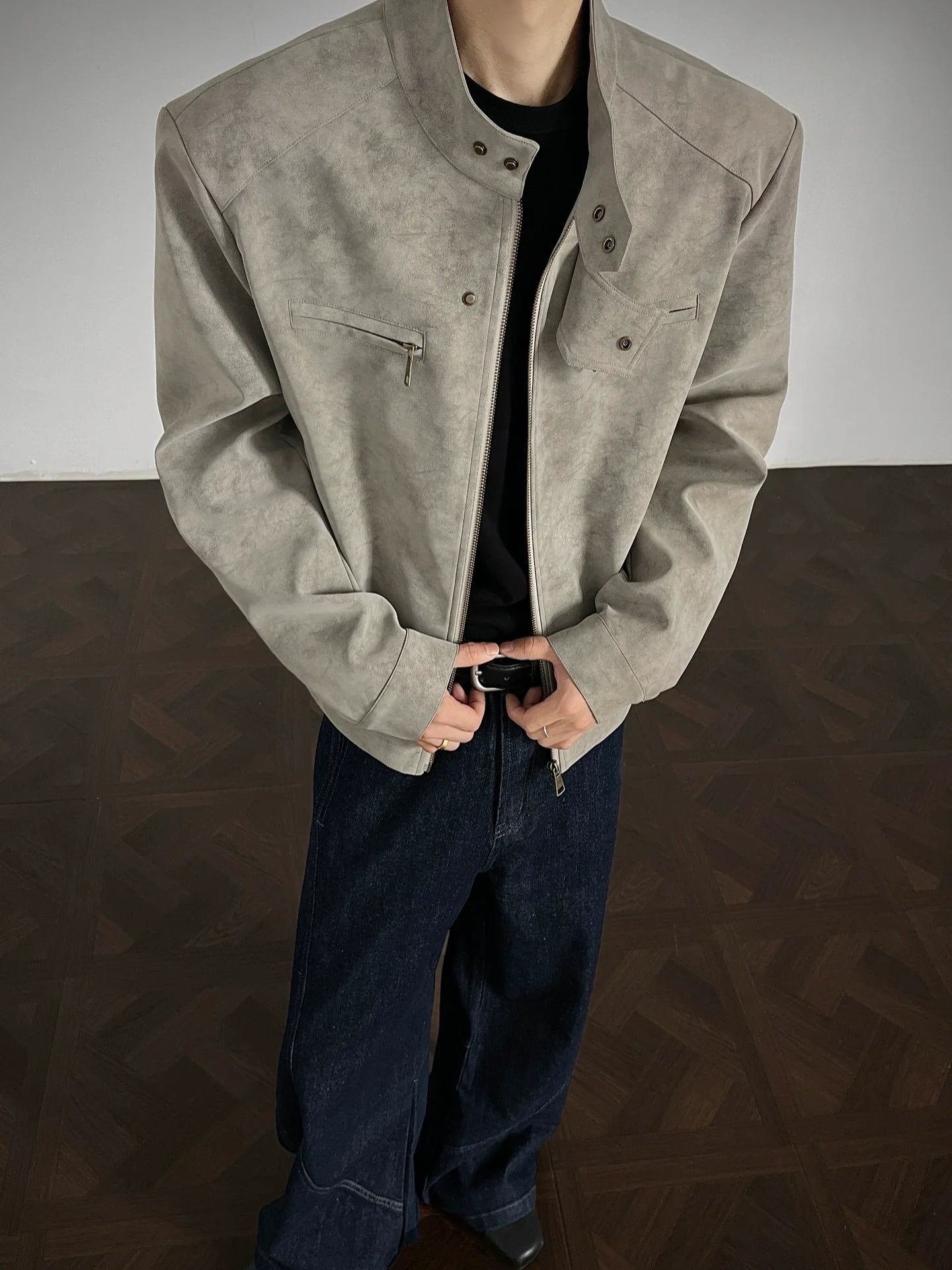 빈티지 타이 다이 해링턴 스탠드업 칼라 재킷 SIN0951