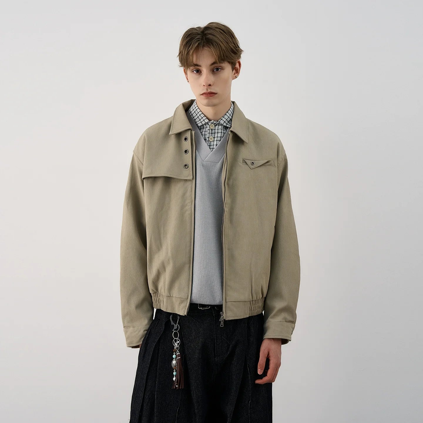 Old money style deconstructed design jacket SIN0965