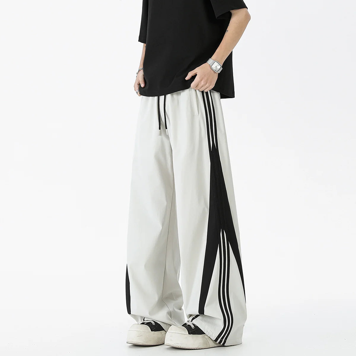 Gestreifte Freizeithose im amerikanischen Nischendesign SIN0985