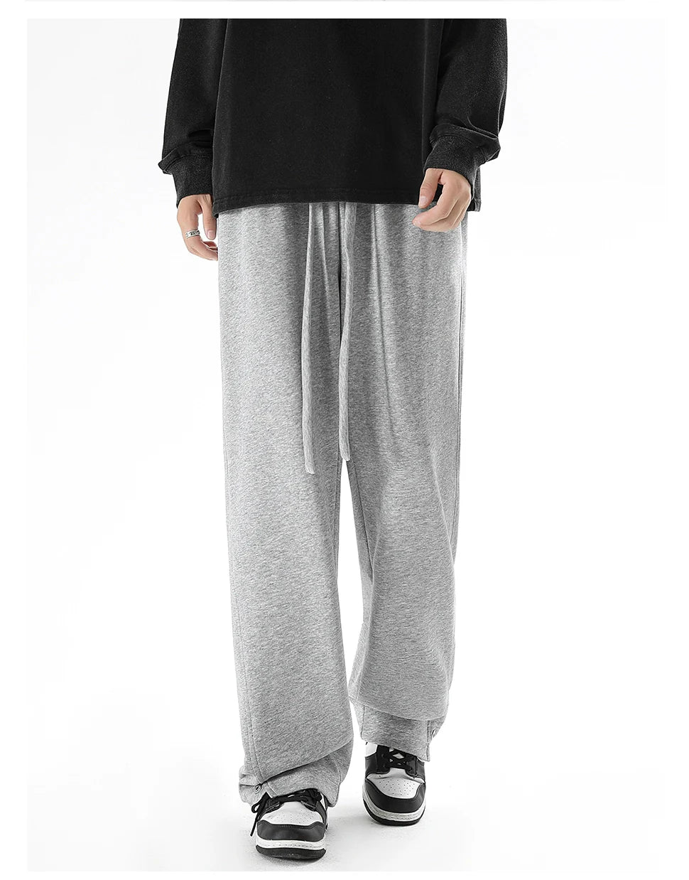 Gerade geschnittene, lockere, schwere Freizeithose SIN0982